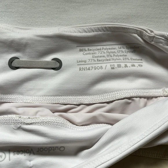 NWOT Outdoor Voices, Hudson, Cream Patterned, Running Shorts, Size M - Picture 7 of 12